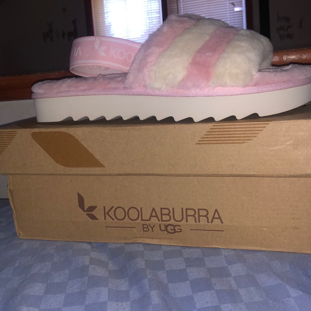 Kookaburra by UGG fuzzy slides .